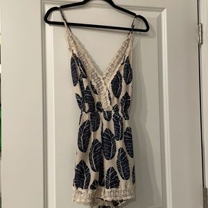 Illa Illa Romper with Lace and Tie in Back